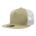 5 Panel High Profile Structured Cotton Blend Trucker