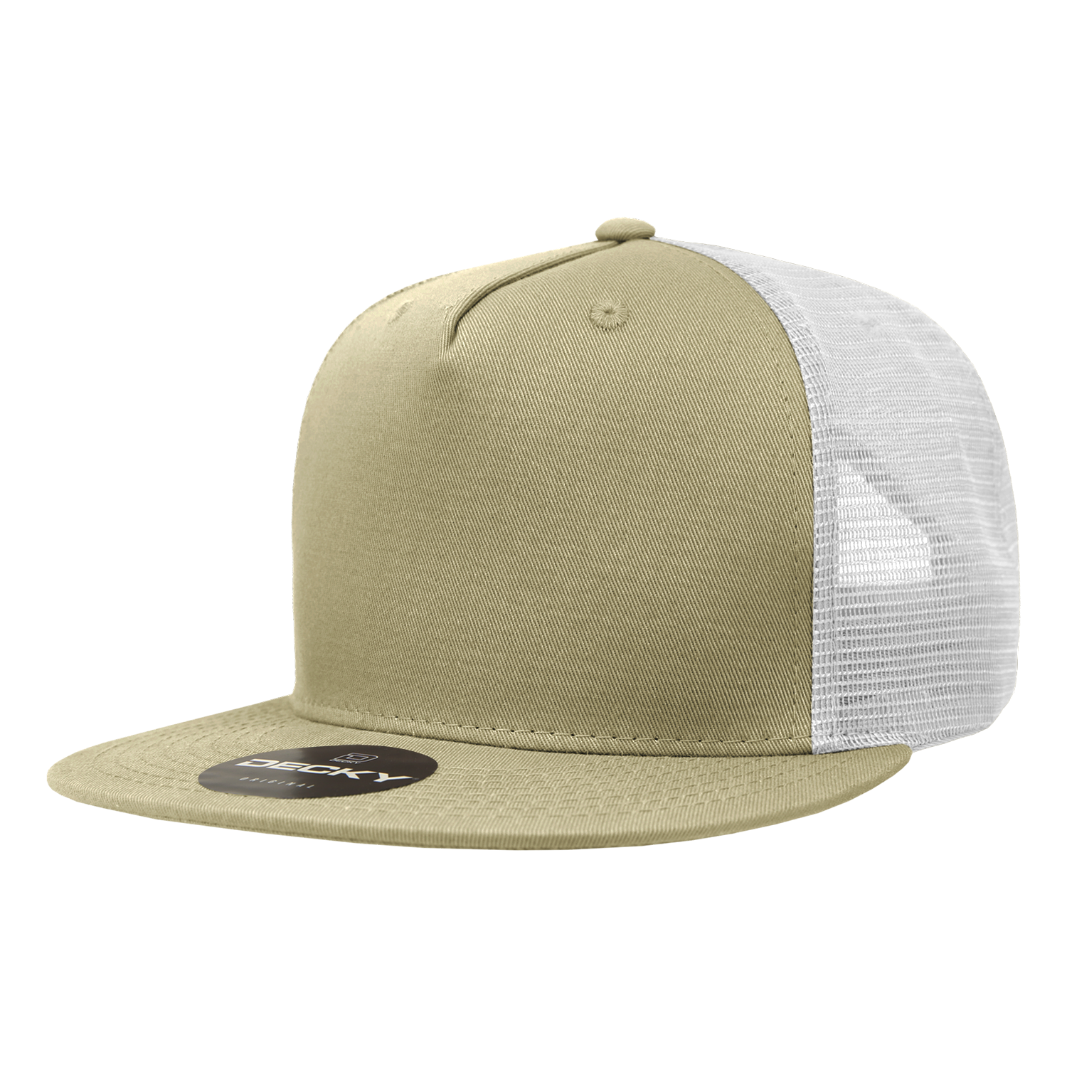 5 Panel High Profile Structured Cotton Blend Trucker
