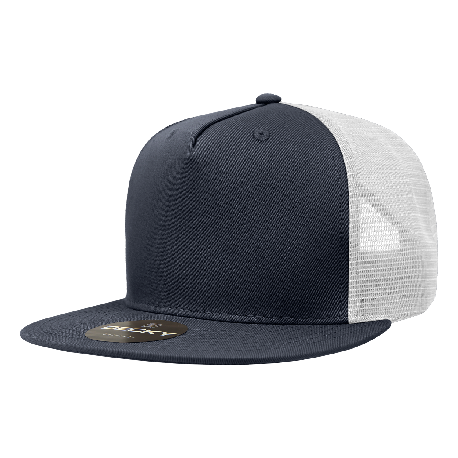 5 Panel High Profile Structured Cotton Blend Trucker