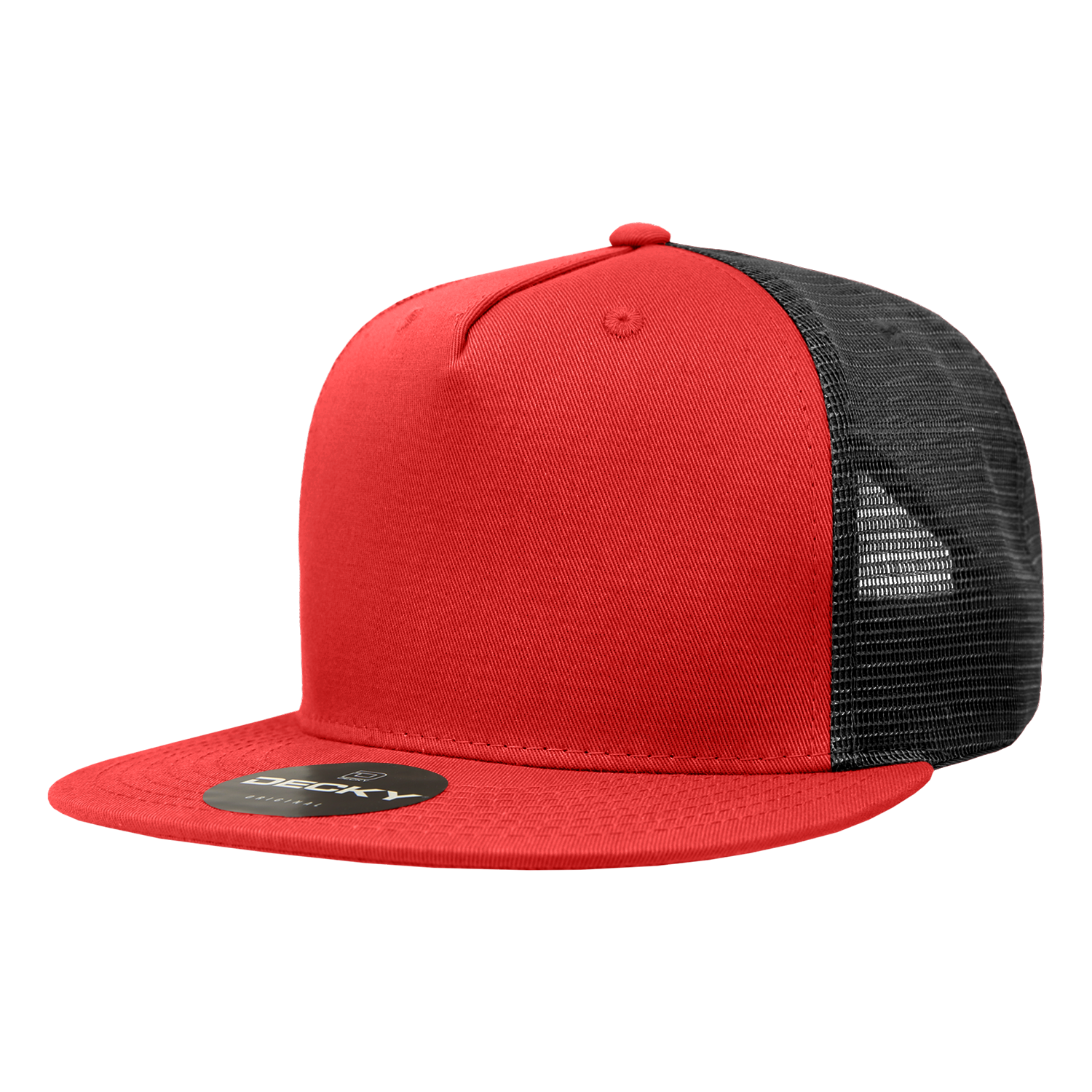 5 Panel High Profile Structured Cotton Blend Trucker