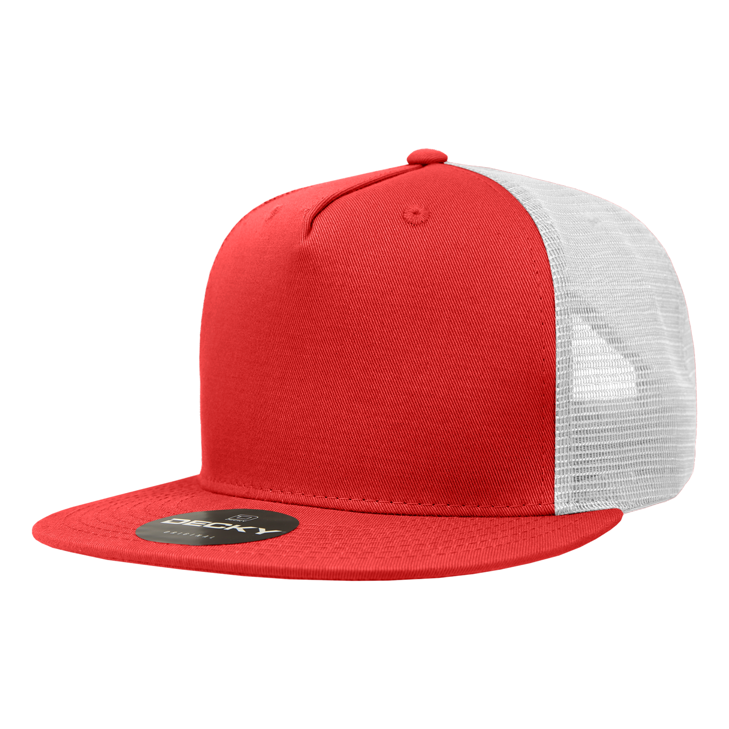 5 Panel High Profile Structured Cotton Blend Trucker