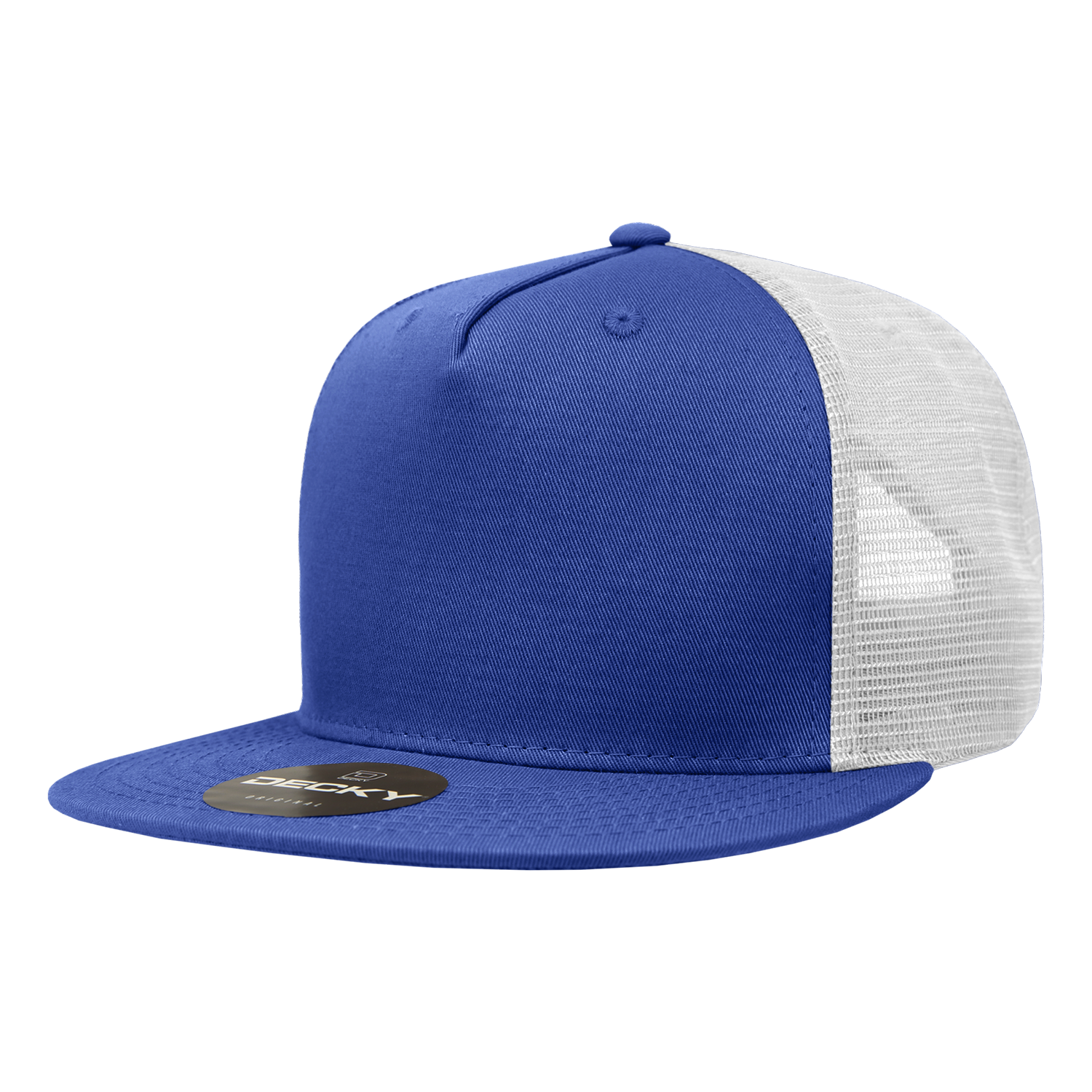 5 Panel High Profile Structured Cotton Blend Trucker