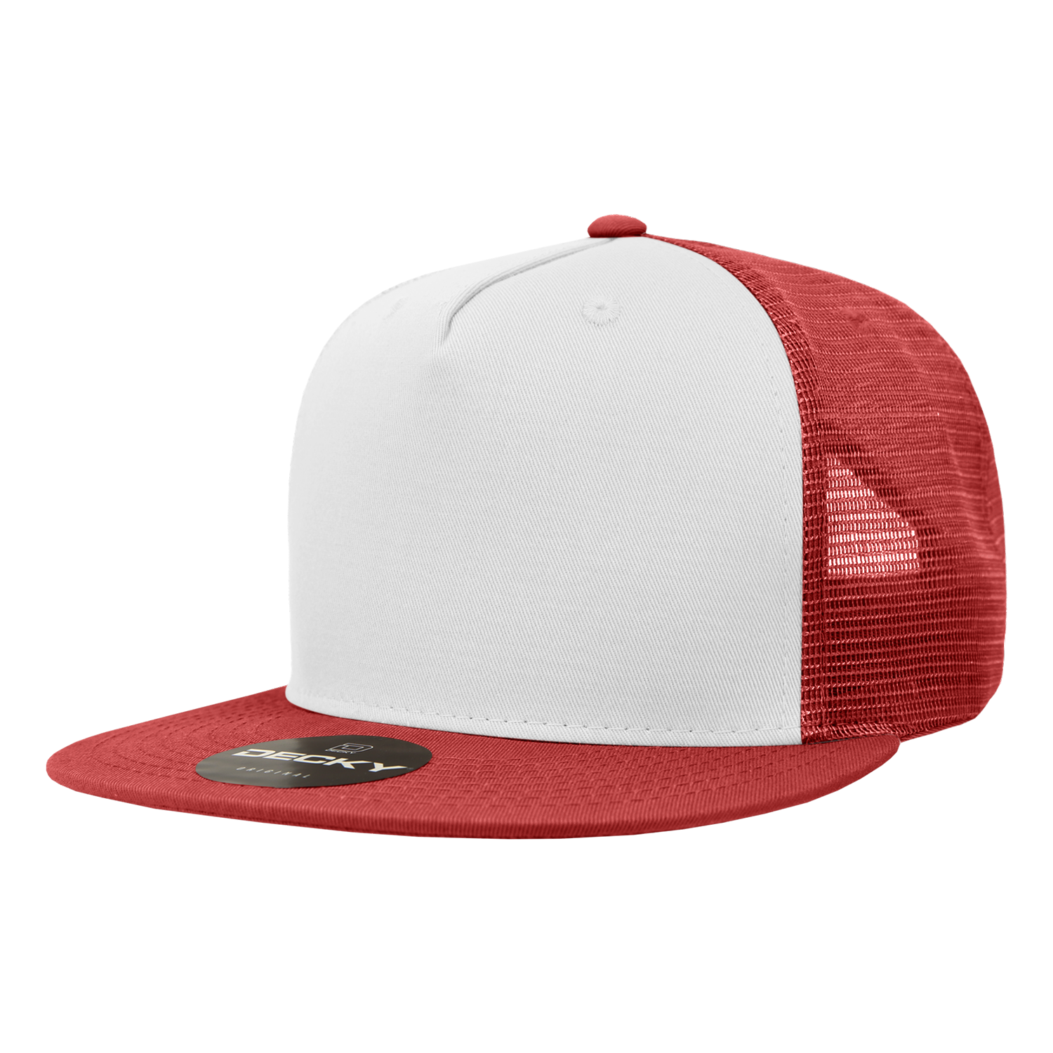 5 Panel High Profile Structured Cotton Blend Trucker