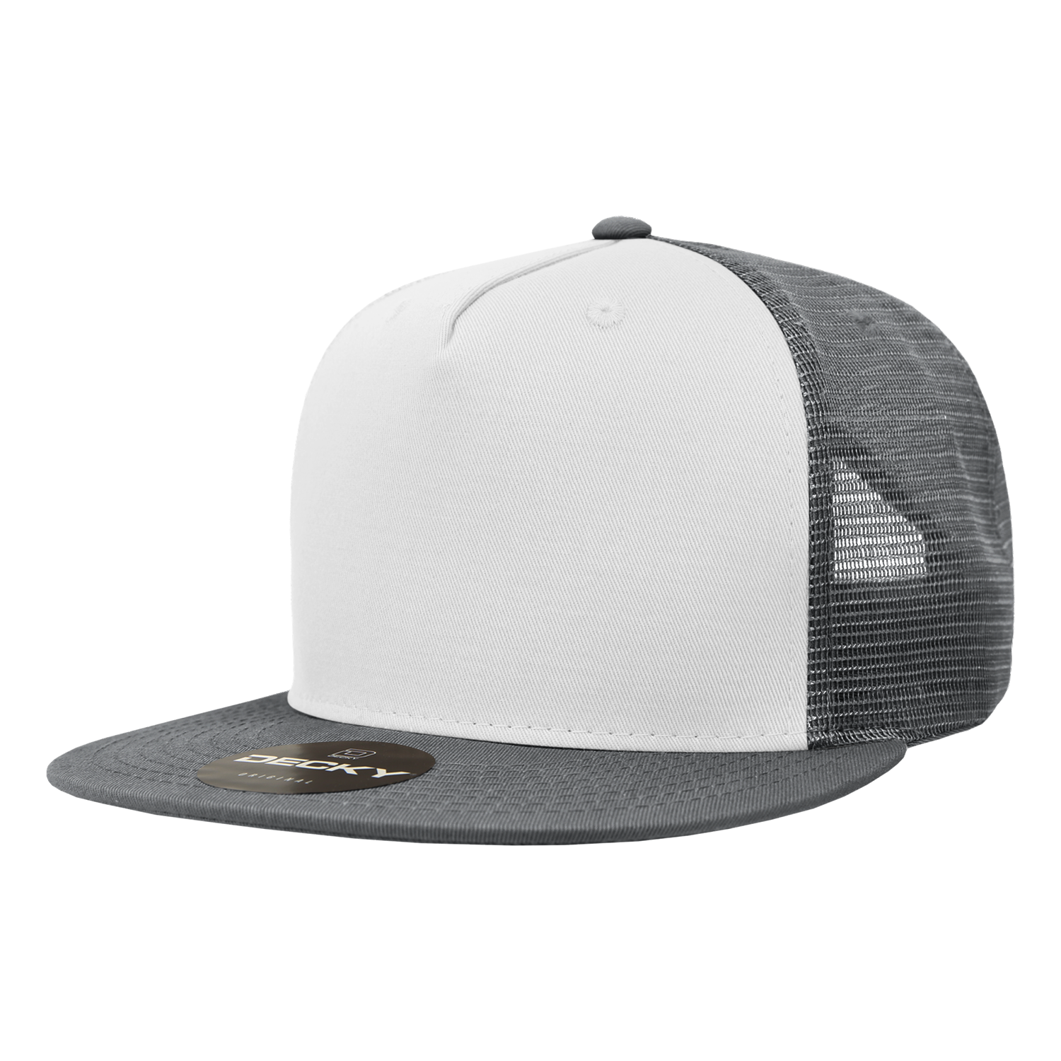 5 Panel High Profile Structured Cotton Blend Trucker