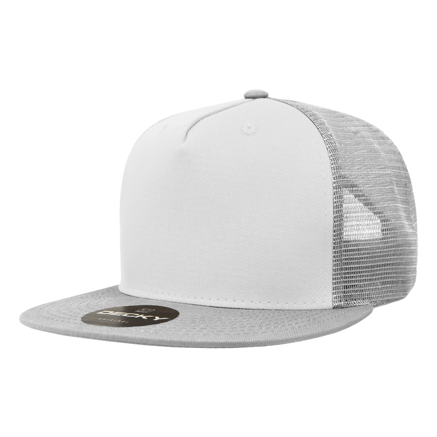 5 Panel High Profile Structured Cotton Blend Trucker