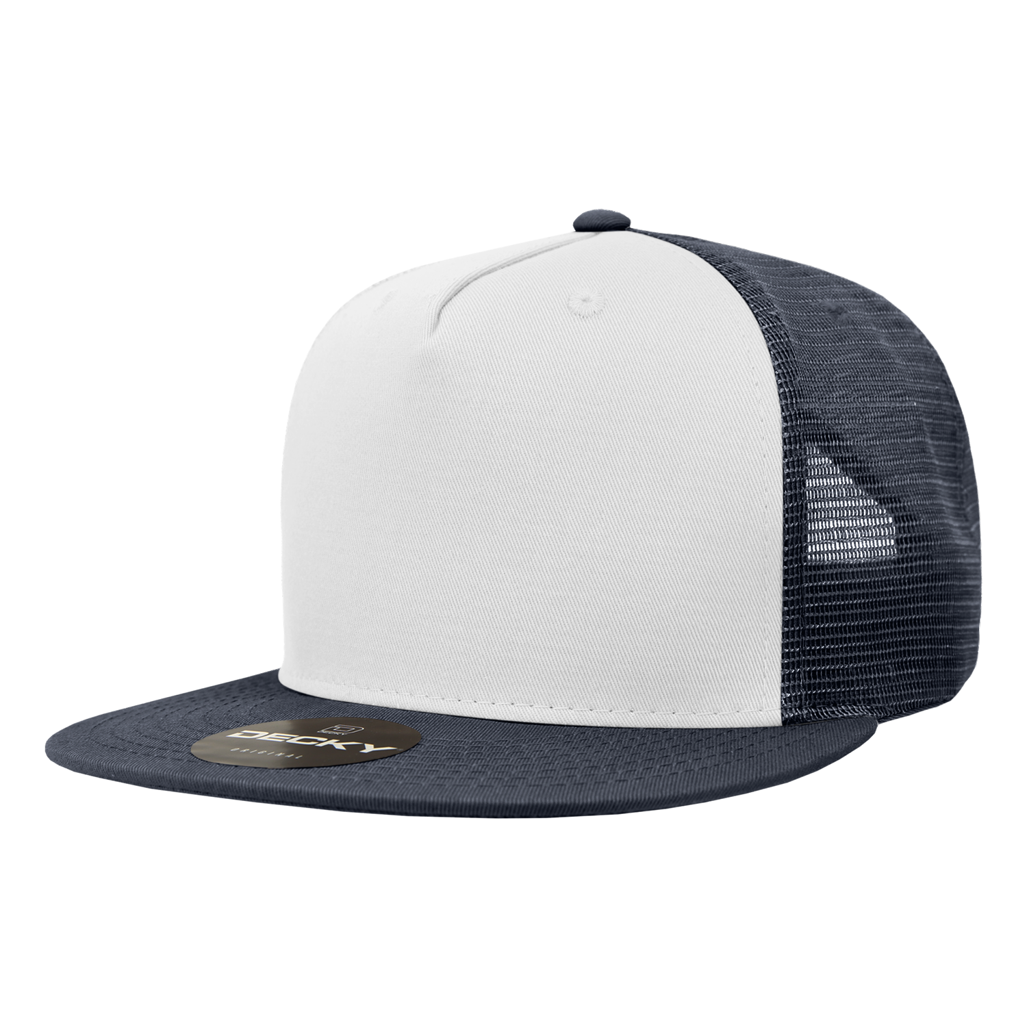 5 Panel High Profile Structured Cotton Blend Trucker