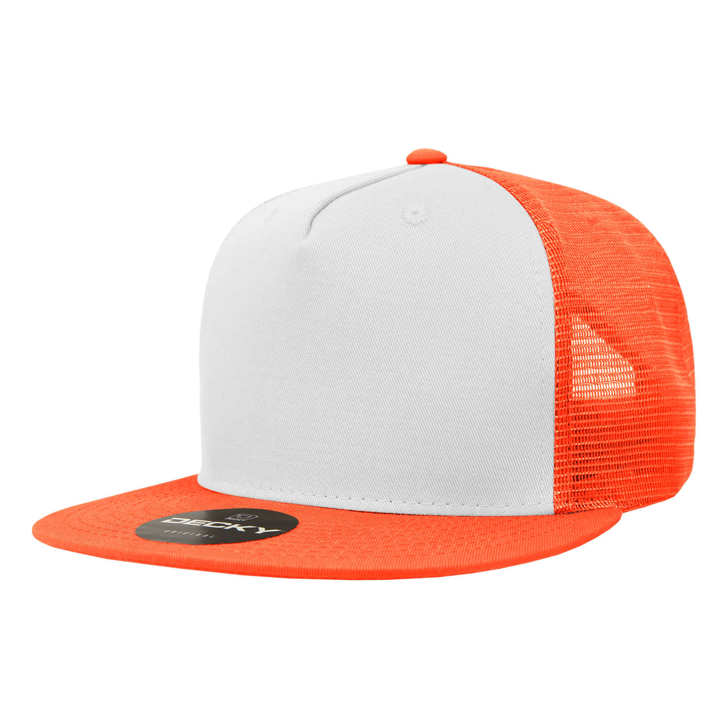 5 Panel High Profile Structured Cotton Blend Trucker