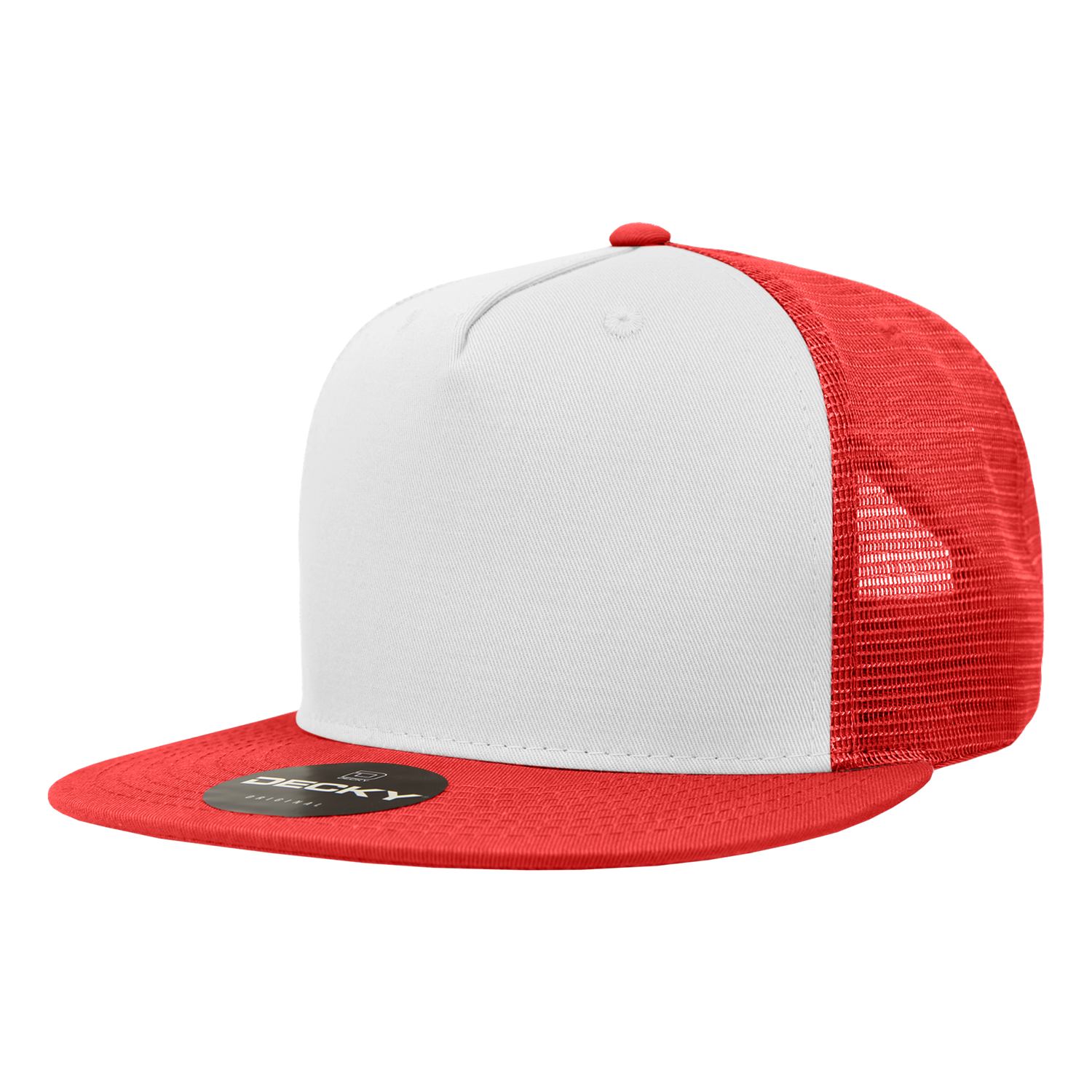 5 Panel High Profile Structured Cotton Blend Trucker