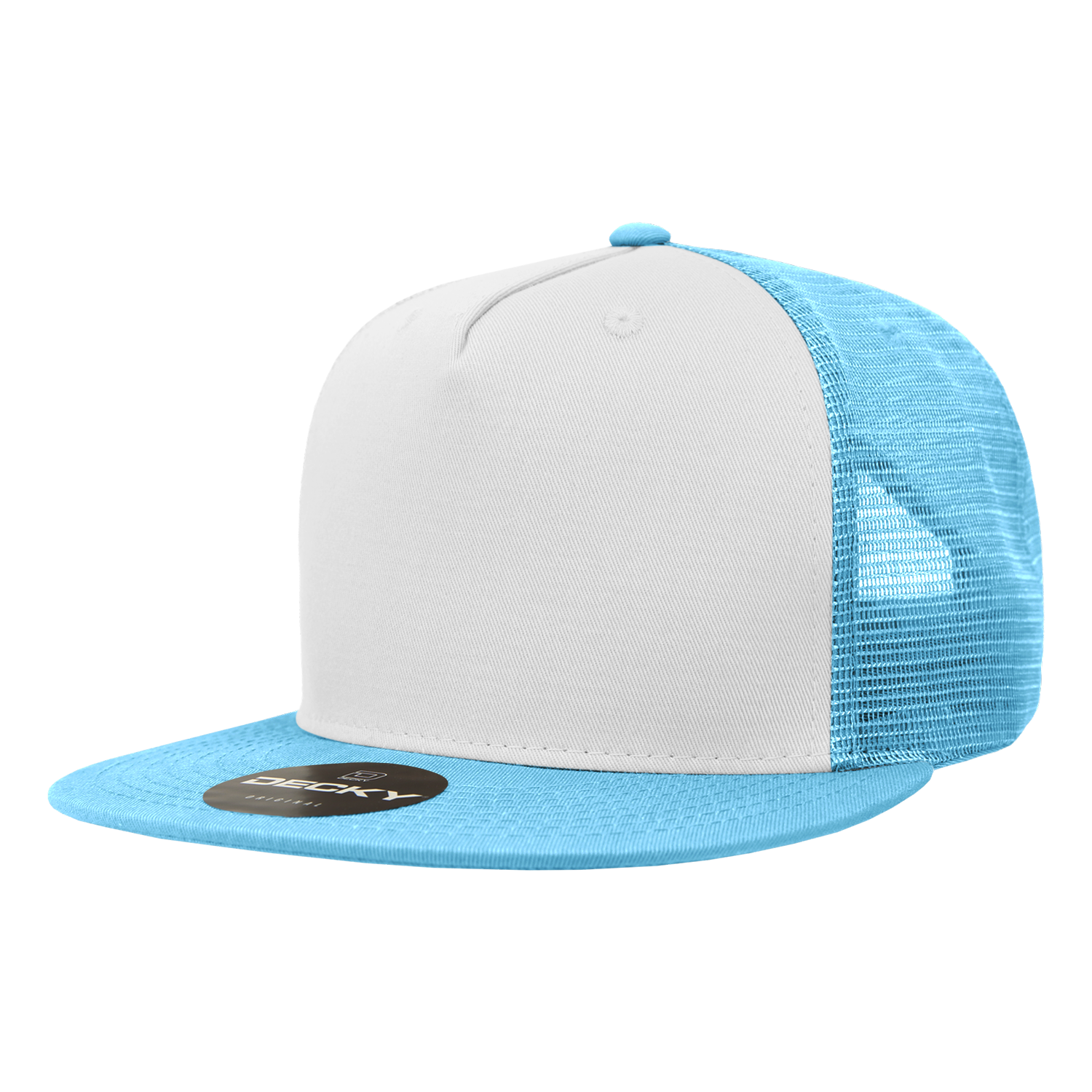5 Panel High Profile Structured Cotton Blend Trucker