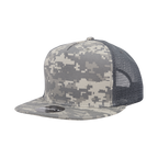 5 Panel High Profile Structured Cotton Blend Trucker