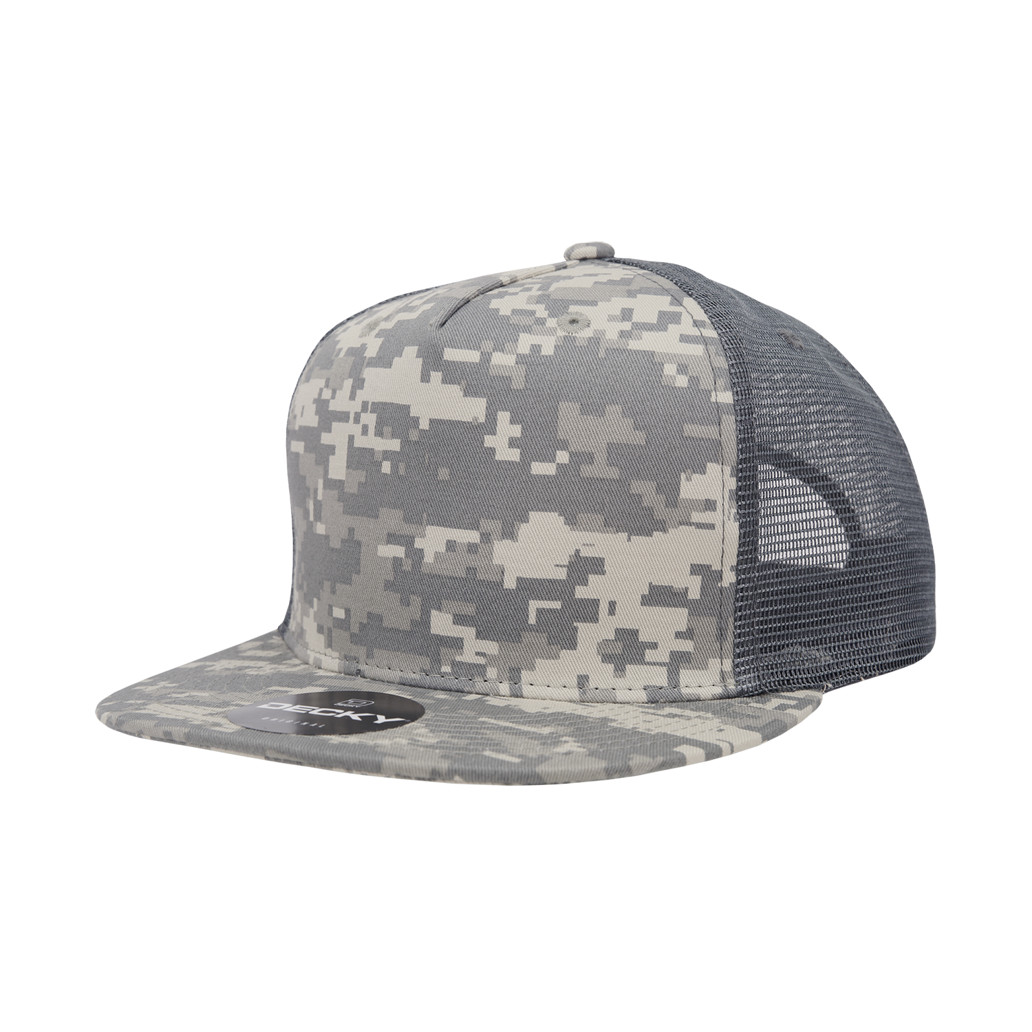 5 Panel High Profile Structured Cotton Blend Trucker