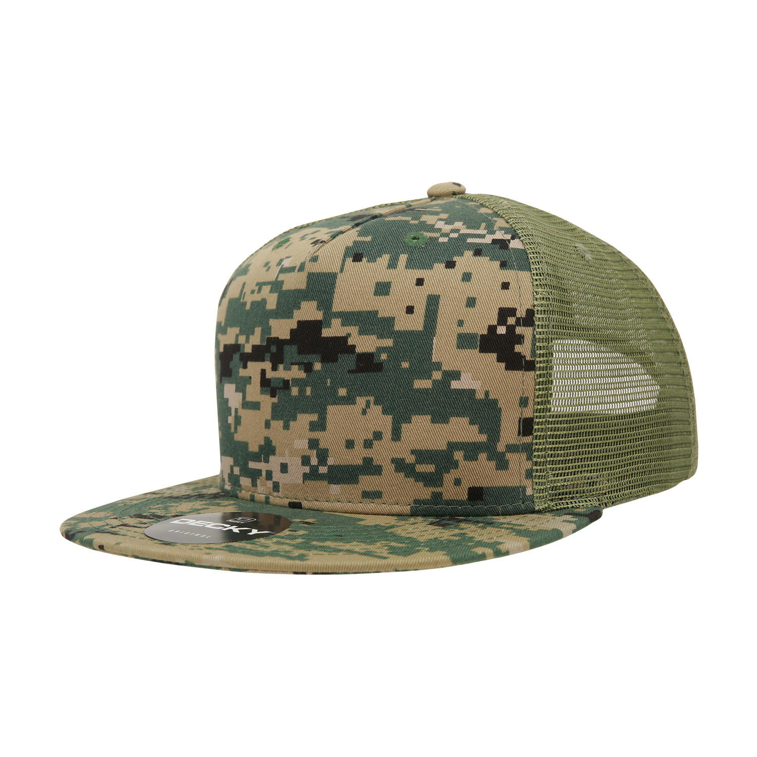 5 Panel High Profile Structured Cotton Blend Trucker