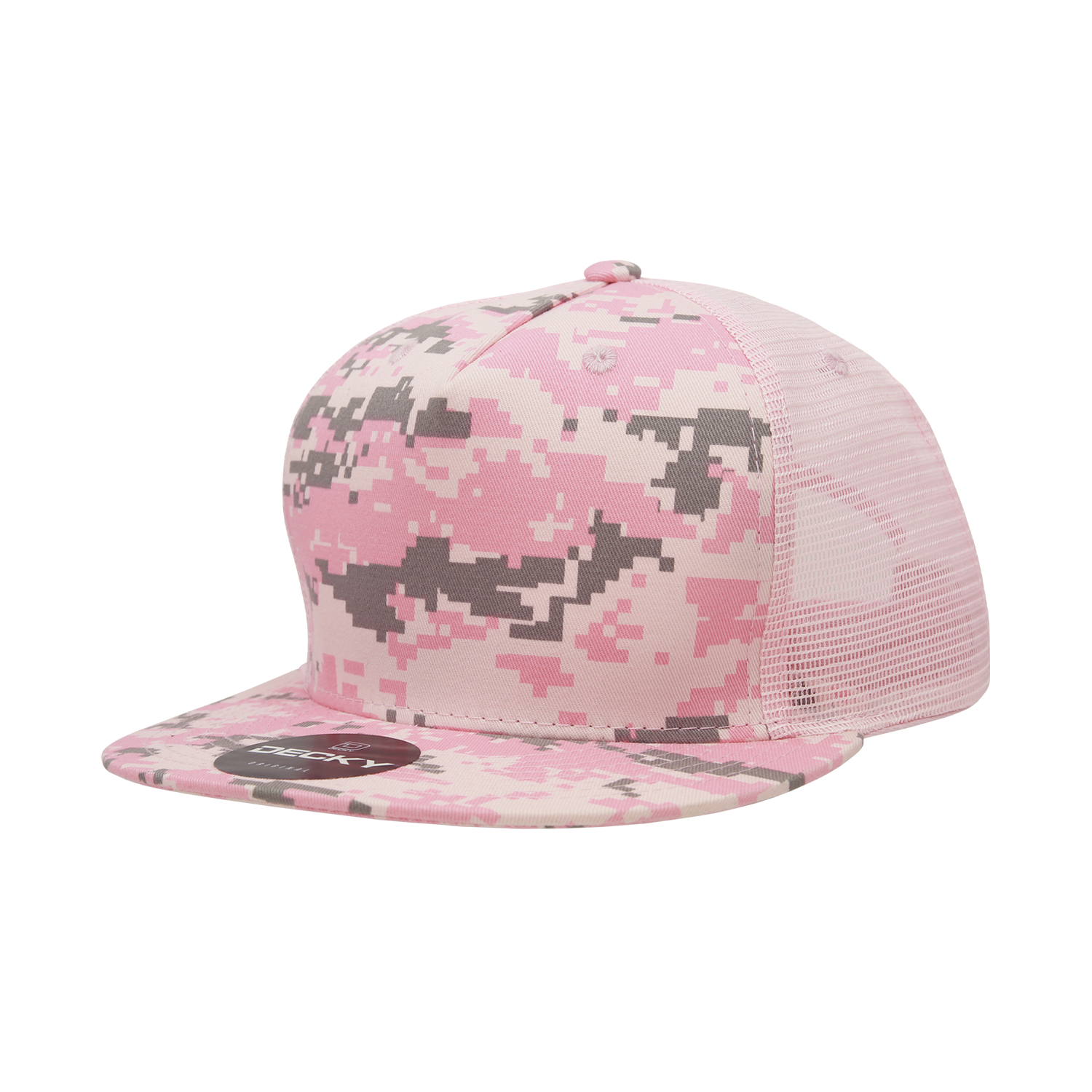 5 Panel High Profile Structured Cotton Blend Trucker