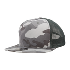 5 Panel High Profile Structured Cotton Blend Trucker