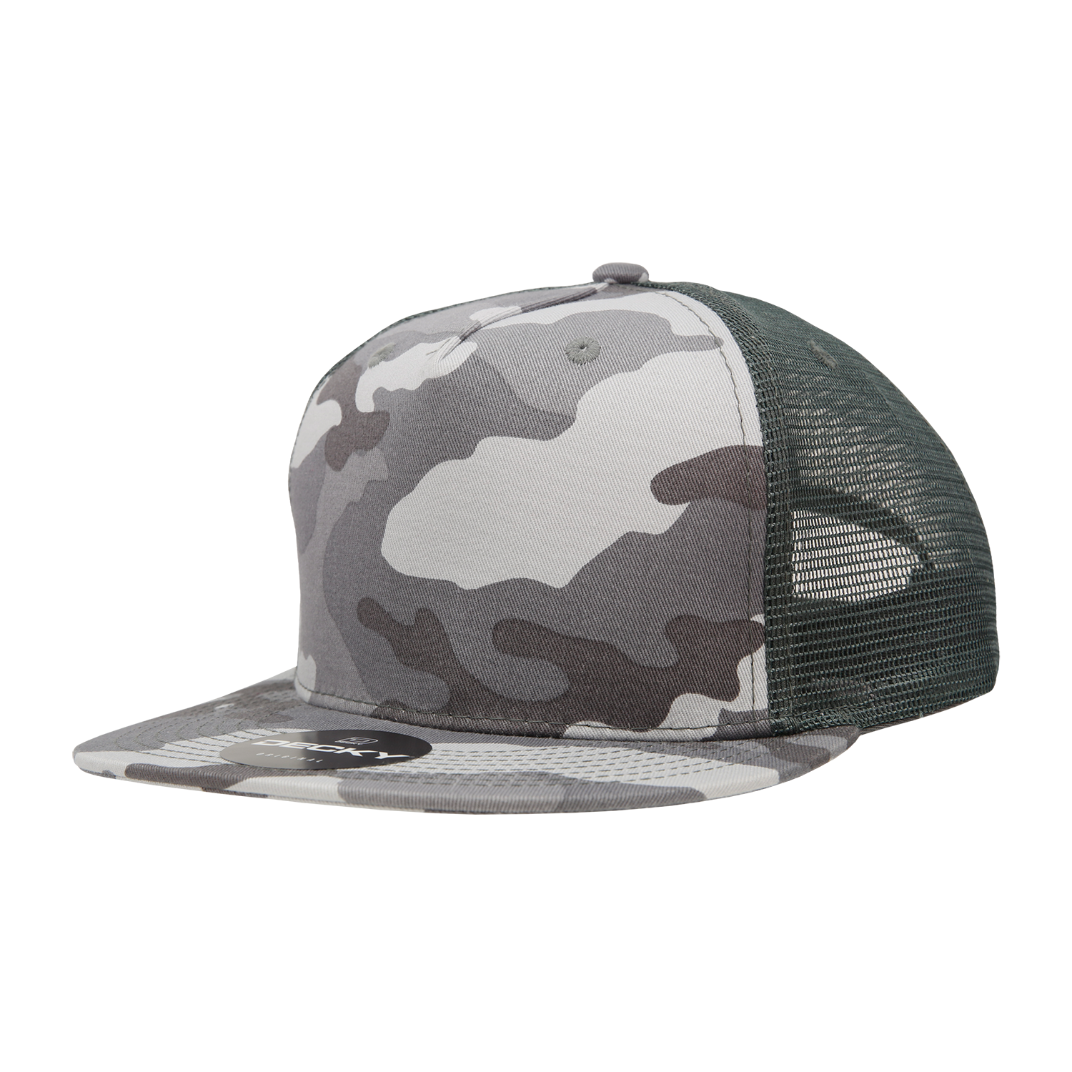 5 Panel High Profile Structured Cotton Blend Trucker