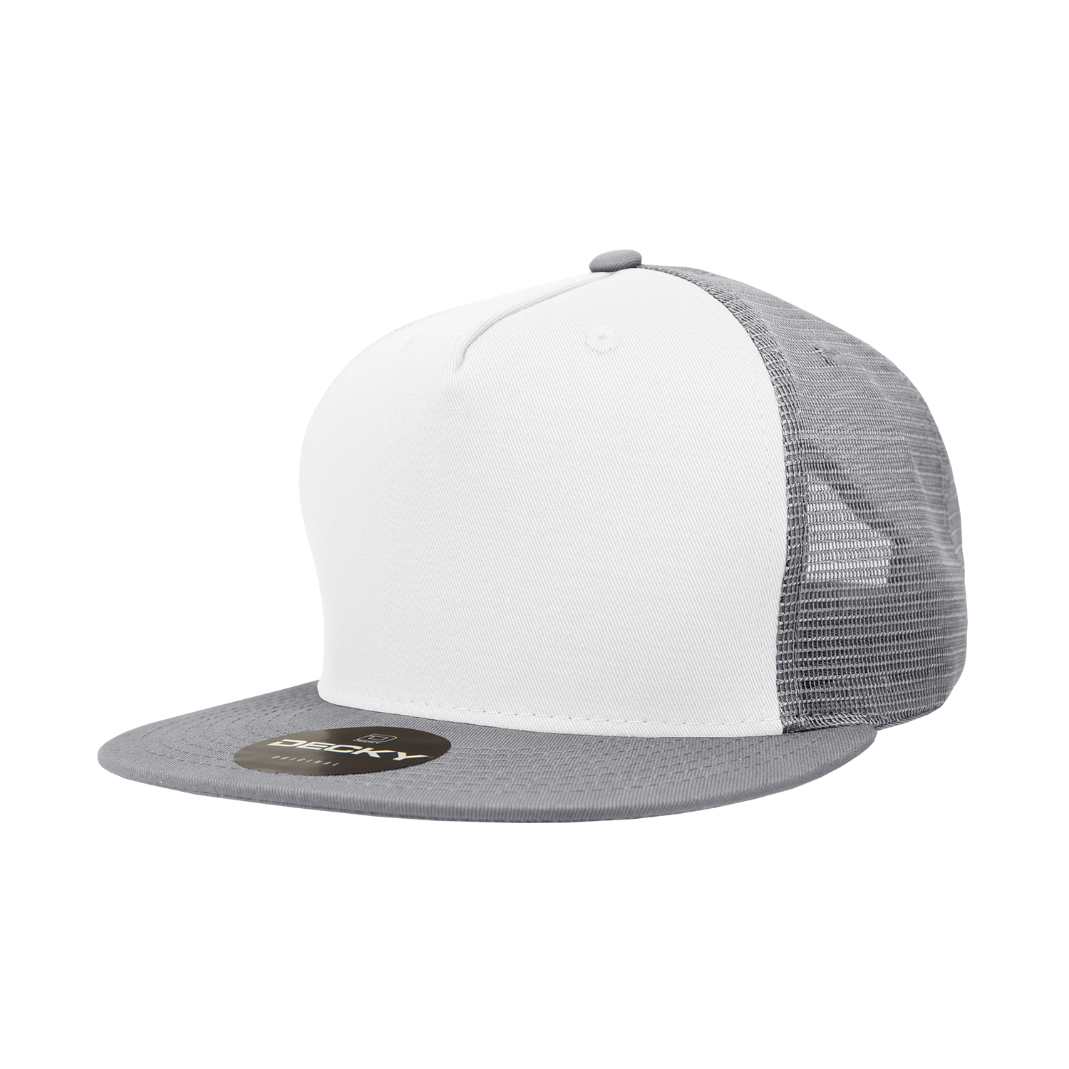 5 Panel High Profile Structured Cotton Blend Trucker