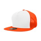 5 Panel High Profile Structured Cotton Blend Trucker