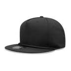 5 Panel High Profile Structured Cotton Blend Rope Hat