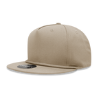 5 Panel High Profile Structured Cotton Blend Rope Hat