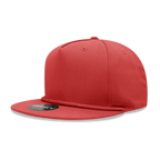 5 Panel High Profile Structured Cotton Blend Rope Hat