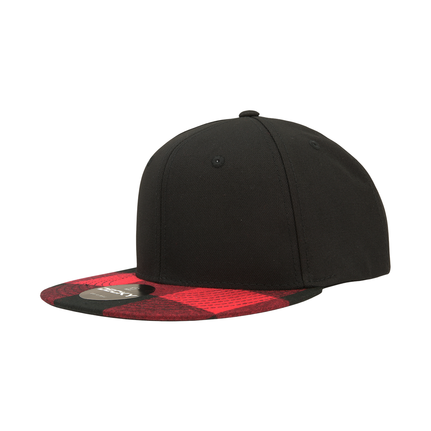 6 Panel High Profile Structured Plaid Bill Snapback