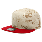 6 Panel High Profile Structured Camo Snapback