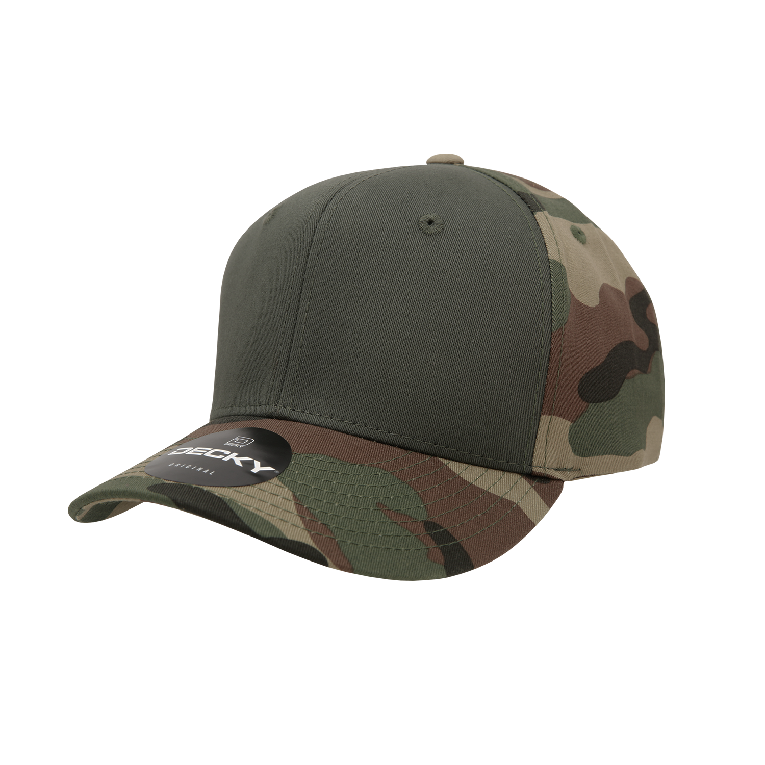 6 Panel Mid Profile Structured Camo Cap