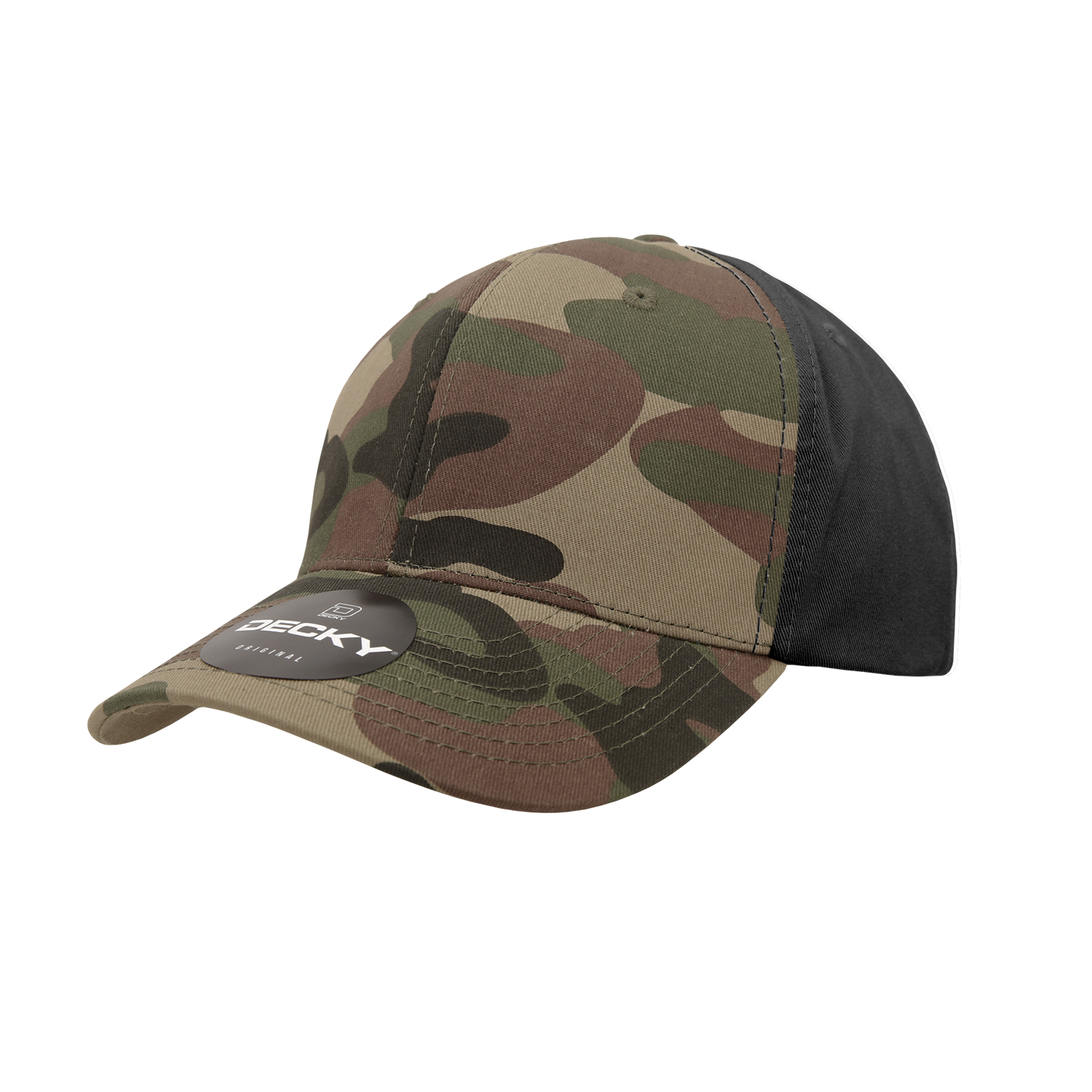 6 Panel Mid Profile Structured Camo Cap