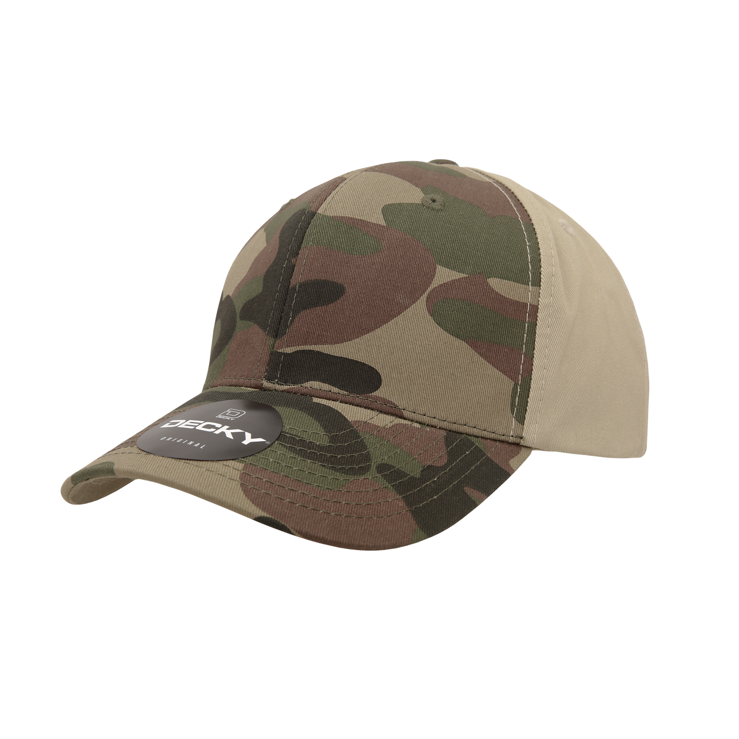 6 Panel Mid Profile Structured Camo Cap