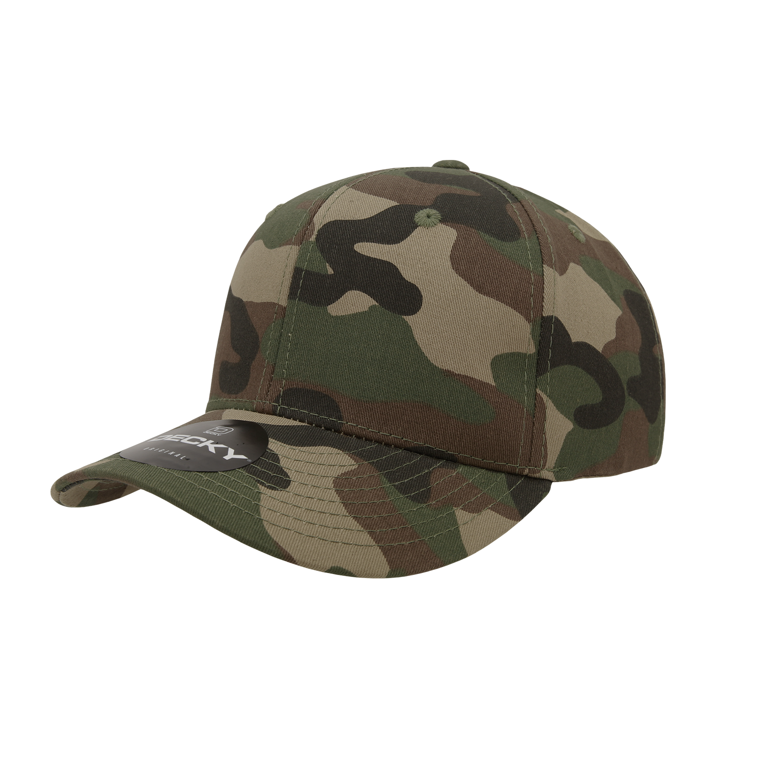 6 Panel Mid Profile Structured Camo Cap
