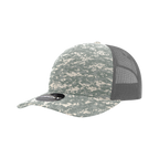 6 Panel Mid Profile Structured Camo Trucker