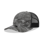 6 Panel Mid Profile Structured Camo Trucker