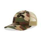 6 Panel Mid Profile Structured Camo Trucker
