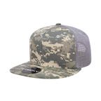 6 Panel High Profile Structured Camo Trucker
