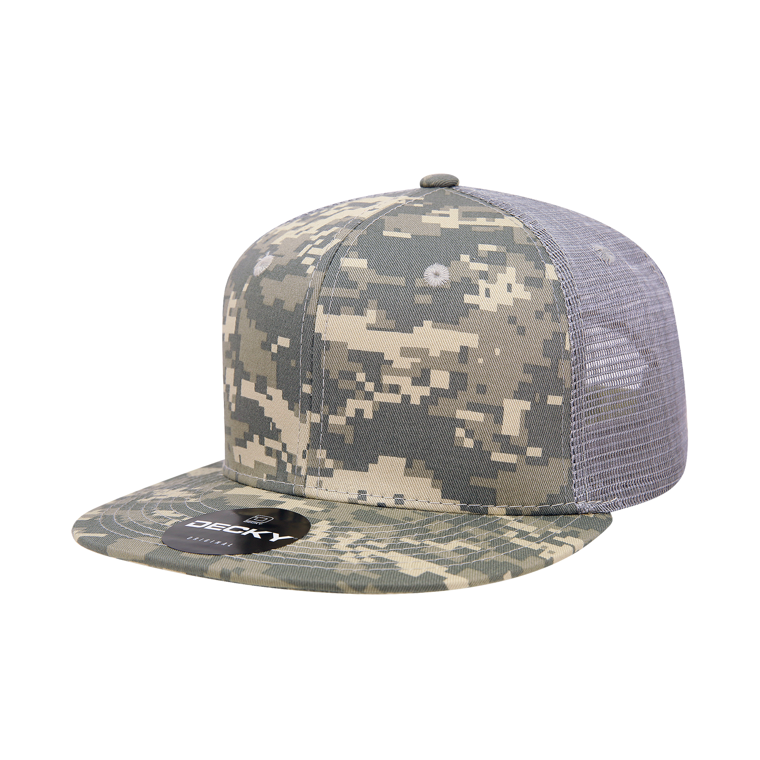 6 Panel High Profile Structured Camo Trucker