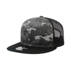 6 Panel High Profile Structured Camo Trucker