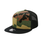 6 Panel High Profile Structured Camo Trucker