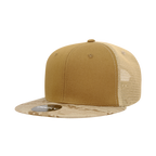 6 Panel High Profile Structured Camo Trucker