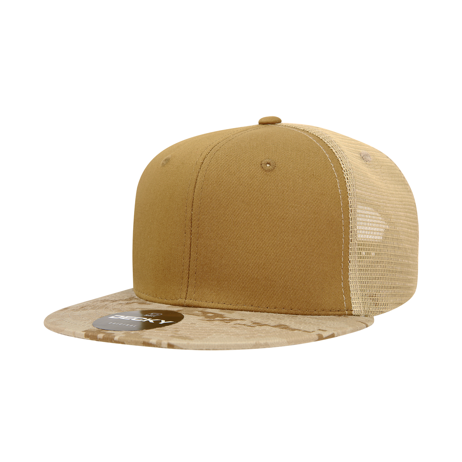 6 Panel High Profile Structured Camo Trucker