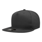 5 Panel High Profile Structured Cotton Blend Snapback