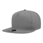 5 Panel High Profile Structured Cotton Blend Snapback
