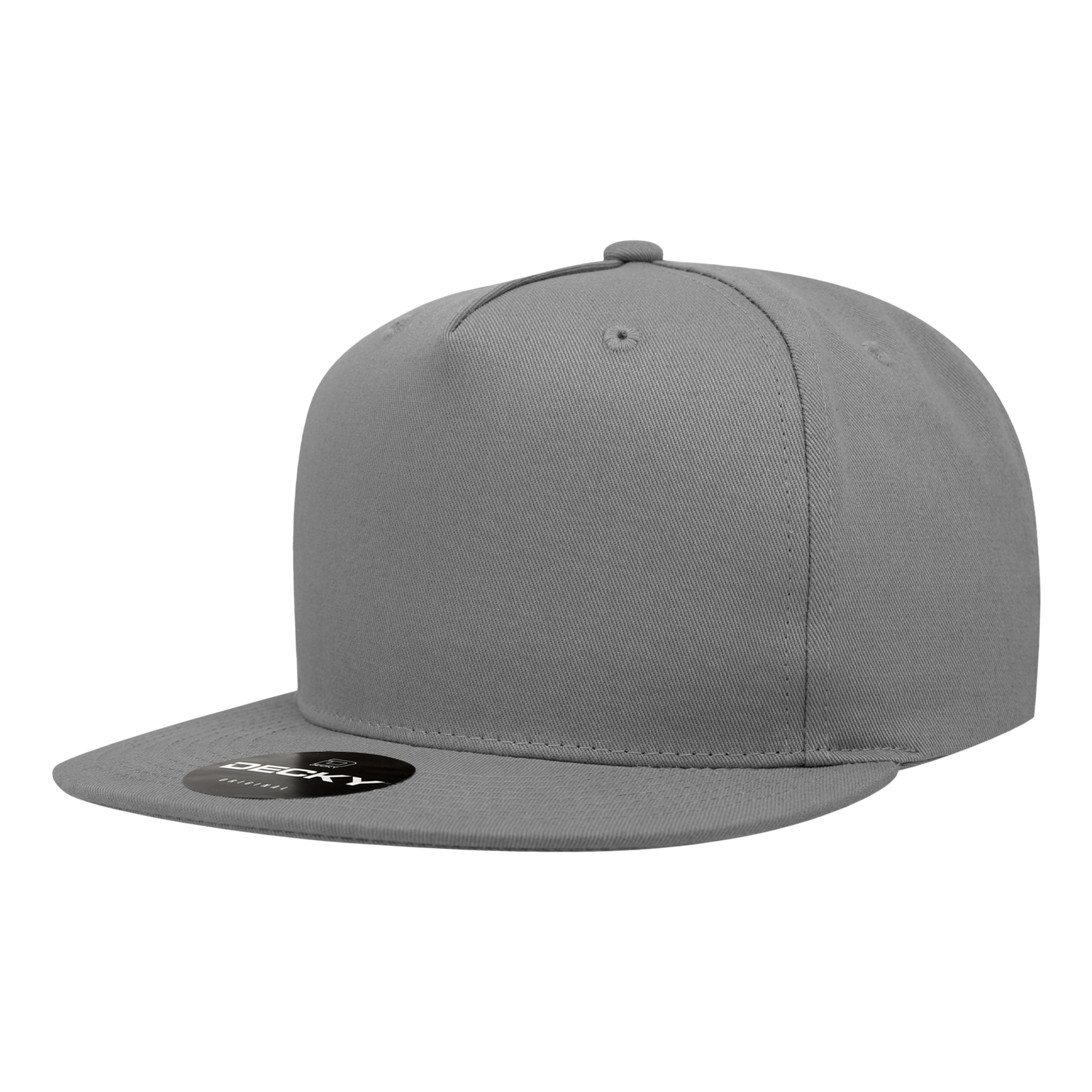 5 Panel High Profile Structured Cotton Blend Snapback