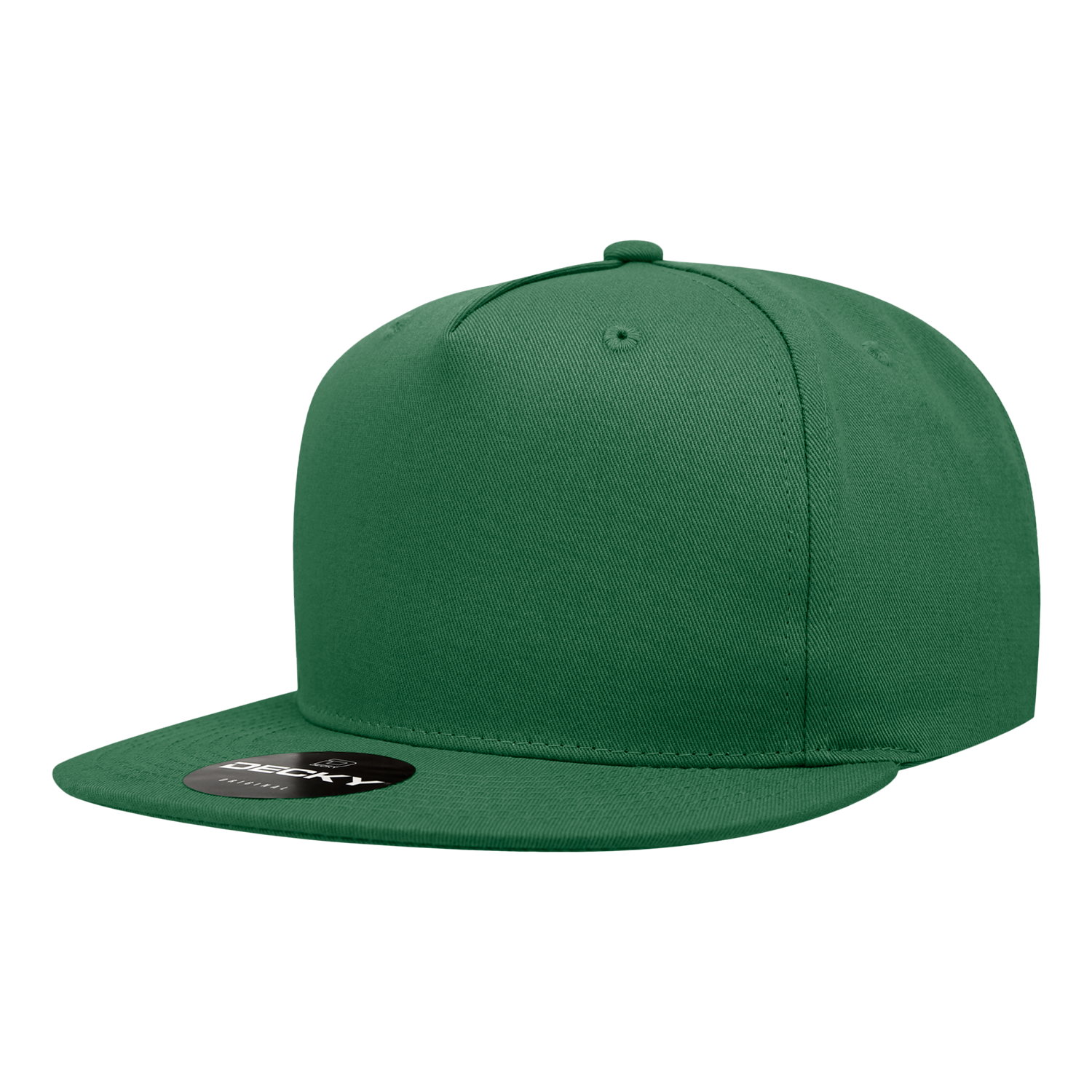 5 Panel High Profile Structured Cotton Blend Snapback