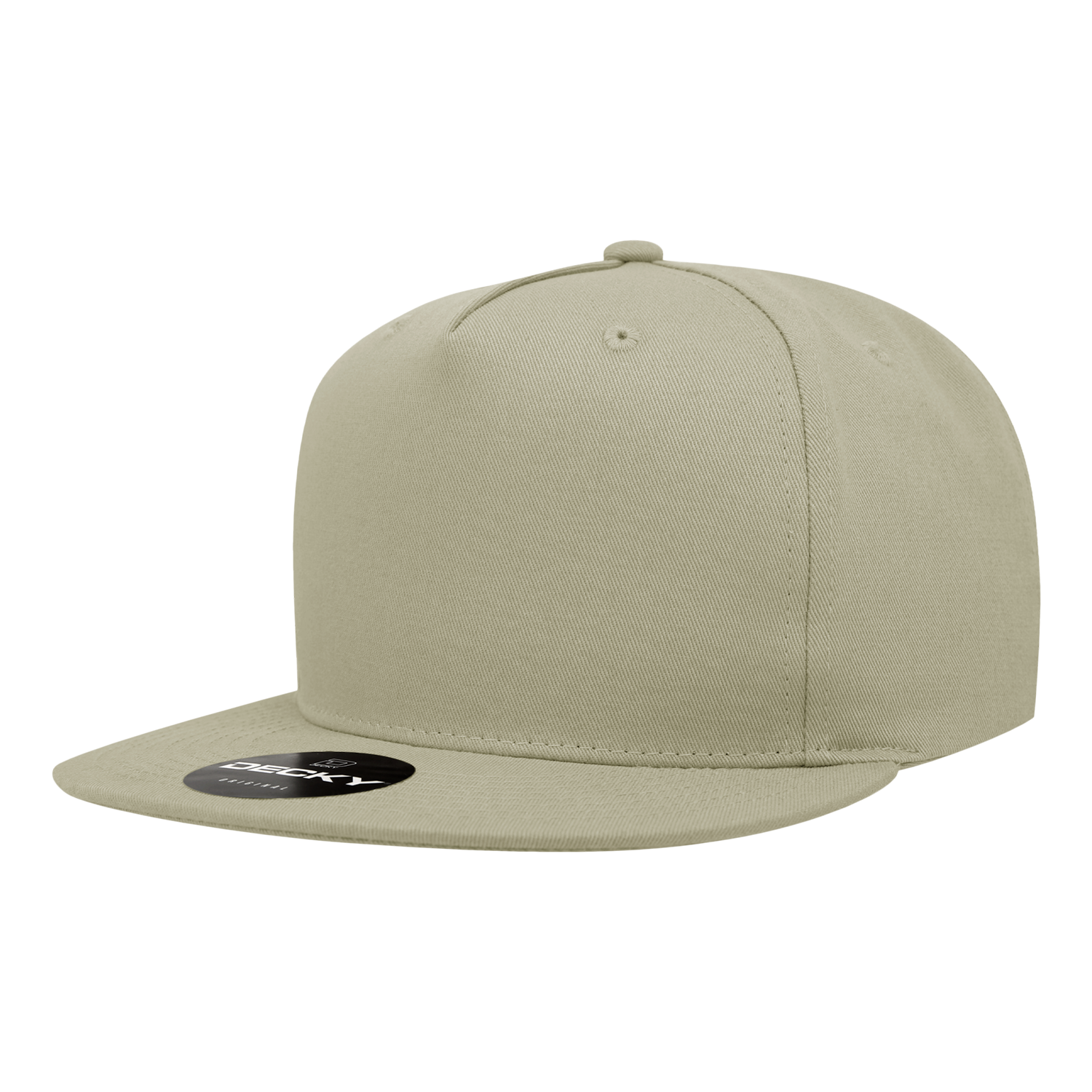 5 Panel High Profile Structured Cotton Blend Snapback