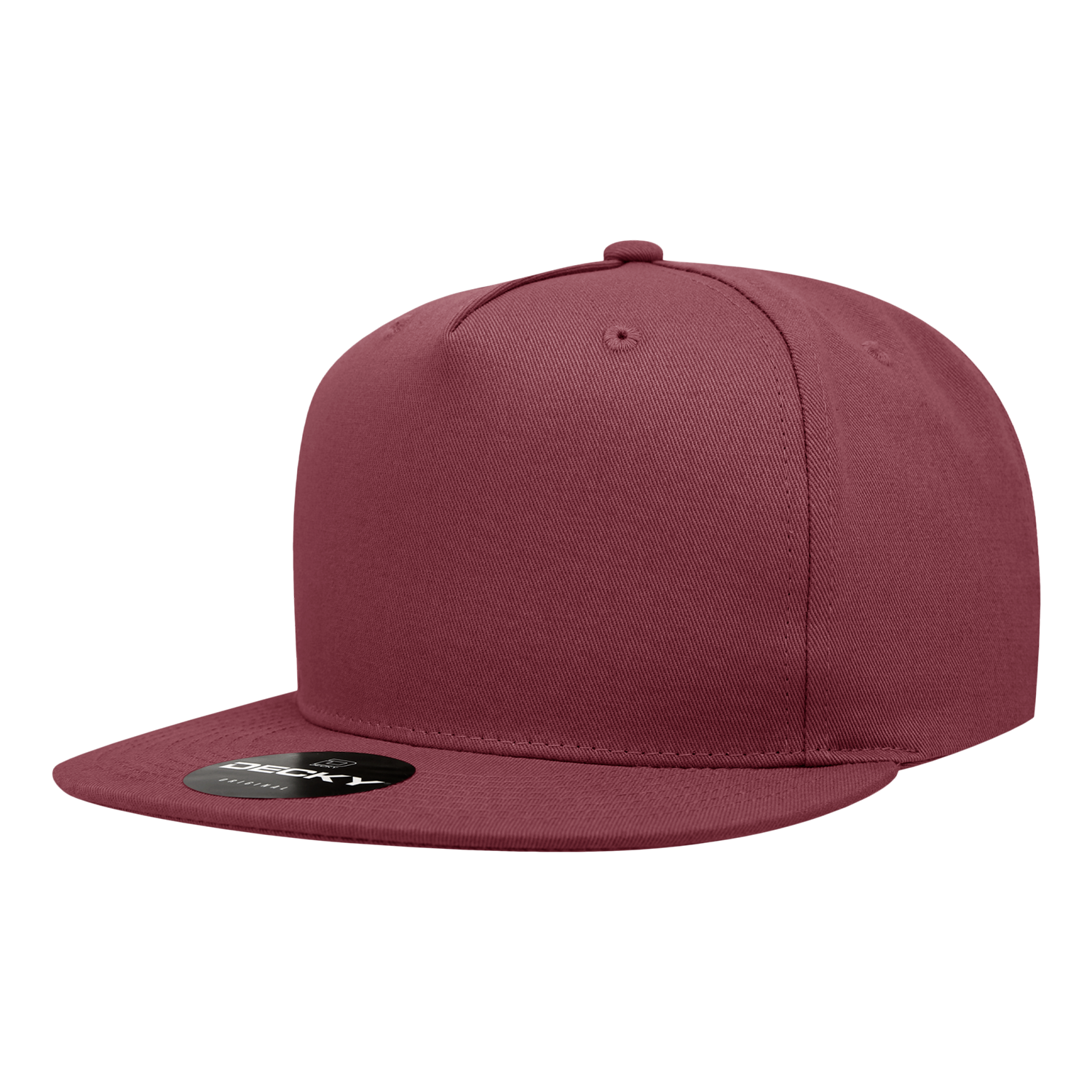 5 Panel High Profile Structured Cotton Blend Snapback