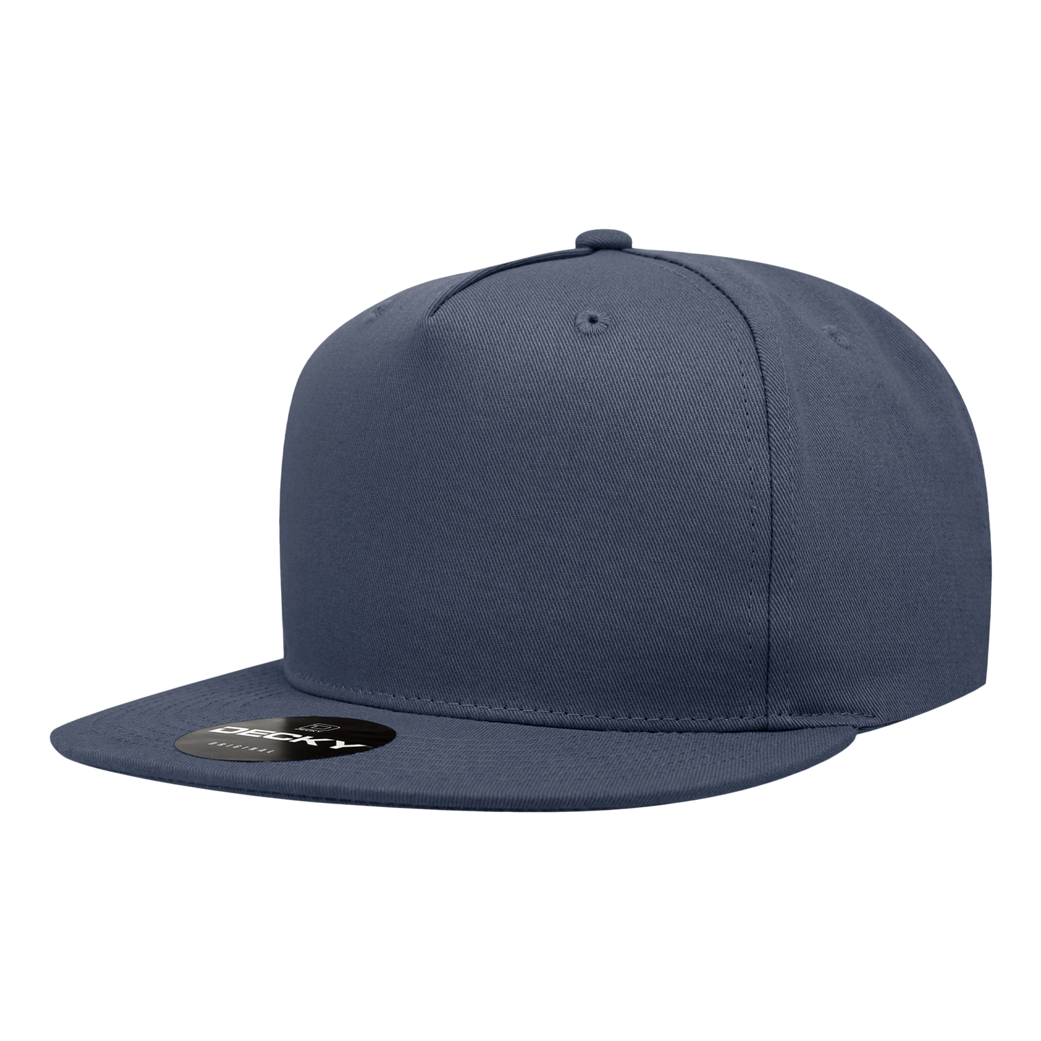 5 Panel High Profile Structured Cotton Blend Snapback