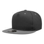 5 Panel High Profile Structured Cotton Blend Snapback