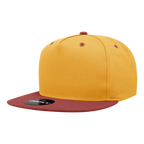 5 Panel High Profile Structured Cotton Blend Snapback