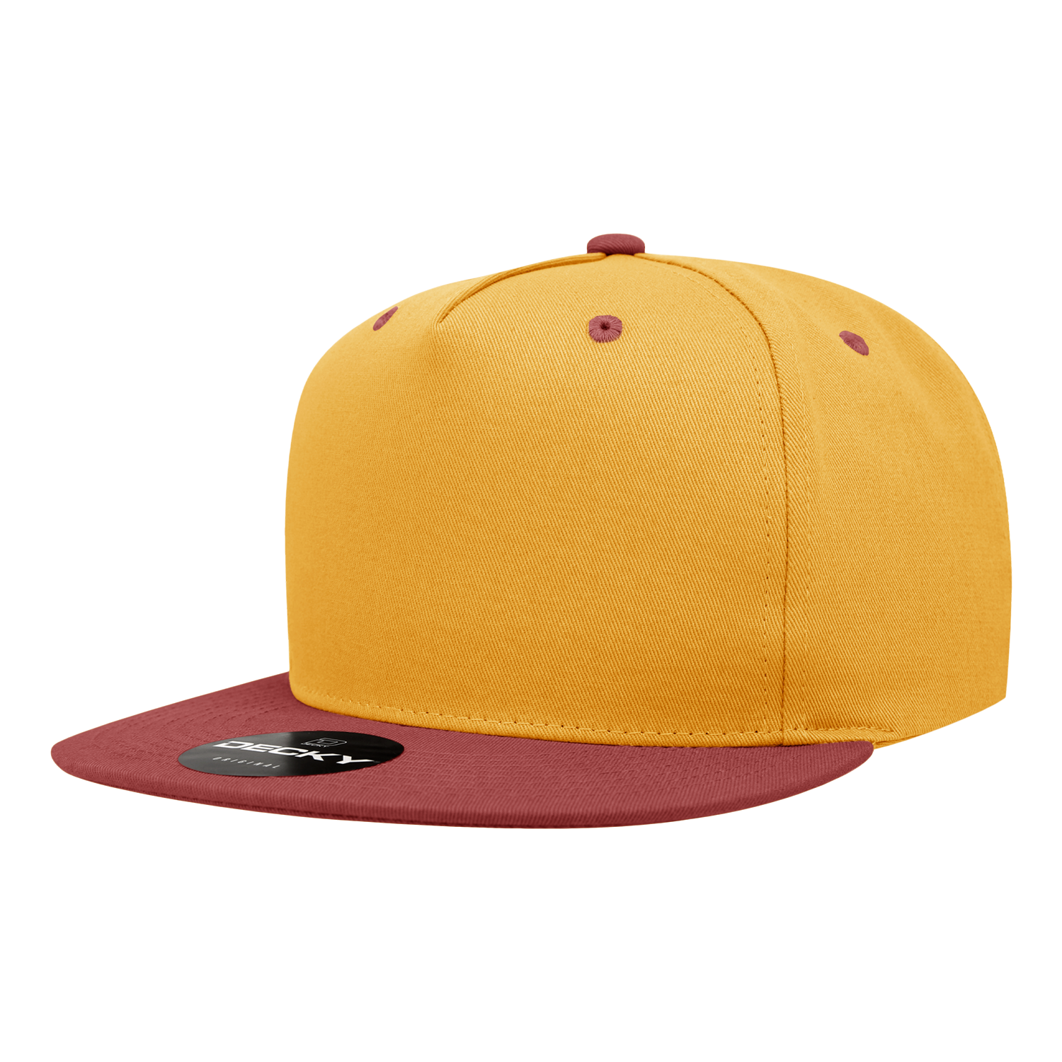 5 Panel High Profile Structured Cotton Blend Snapback