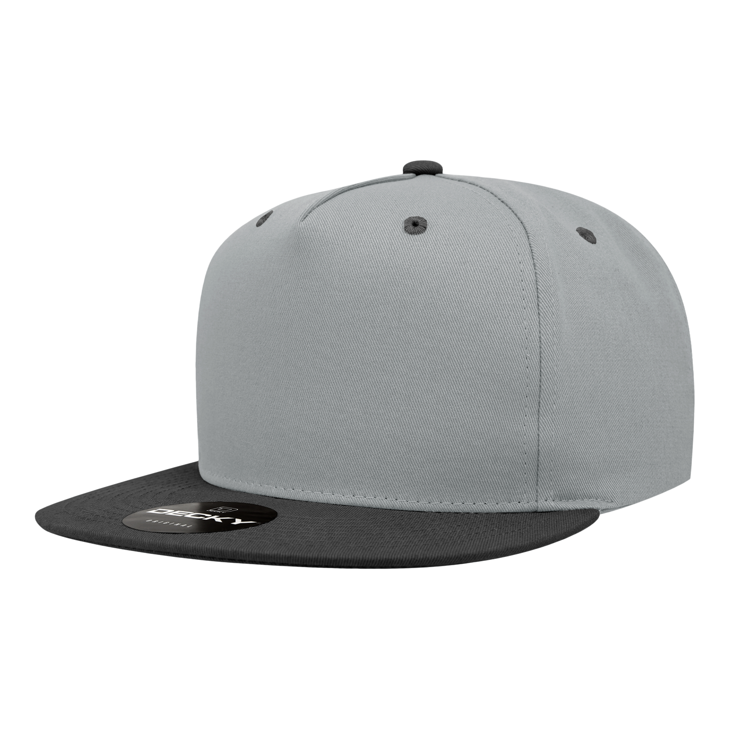 5 Panel High Profile Structured Cotton Blend Snapback